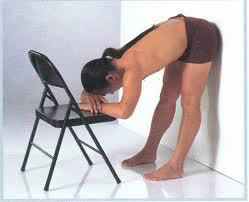 In fig 3, an option to do this pose with ease would be to make it passive by using props such as the wall and chair fro support. The yogi can now draw their shoulders away from their ears ,keep openness in the chest area and keep their breath flowing, and release the force or pressure to the lower back caused by the inhibition of the hip flexors.